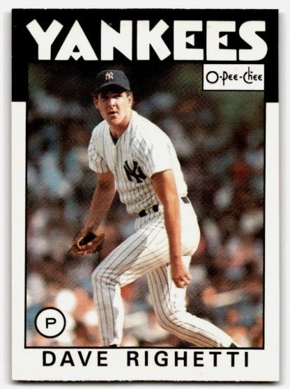 New York Yankees  O-Pee-Chee Dave Righetti 1986 #34 NM-MT