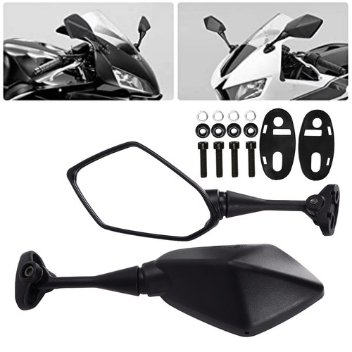 Coppia Specchietti Retrovisori Per Moto – Sostituzione Per CBR600RR, CBR1000RR, CBR250R, Ninja 250R E Altri – Nero