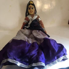 Vintage Puppet On A String In Purple Dress Toy ODS1