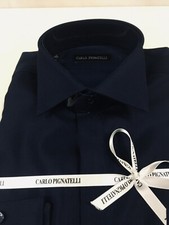 CARLO PIGNATELLI SHIRT SIZE M/ 39 - BLUE MEN'S CEREMONY GROOM WITNESS