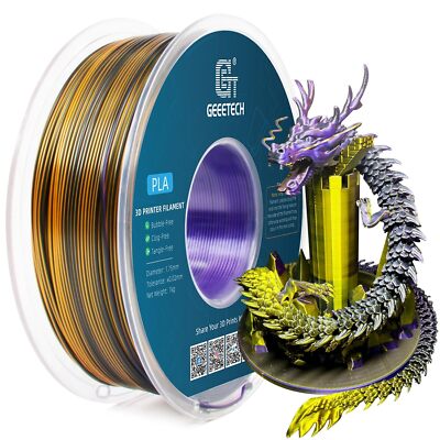 1KG Geeetech 3D Printer Filament 1.75mm Silk Tricolor PLA Multi-color available