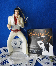Kurt S. Adler 2006 Elvis Presley Singing White Jumpsuit Christmas Ornament W/Tag