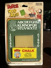 POPEYE Wood Slate CHALK & BOARD Comic Strip Cartoon Character TV - 1989 Vintage