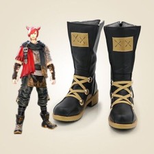 Final Fantasy XIV FF14 G'raha Tia Shoes Cosplay Boots
