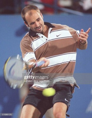 ヴィンテージ  Nike Court  Andre Agassi ポロシャツ M Nike Andre Agassi US Open Challenge Court Tennis Polo Shirt