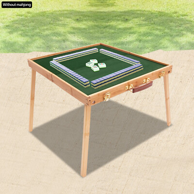 Modern Portable Foldable Mahjong Table With Durable Handle Lock Buckle Gift Game
