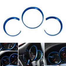 Blue Dashboard Gauge Surrounding Ring Decoration Trim For Porsche Macan 2014-22