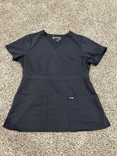 GREY'S ANATOMY Size M SCRUB TOP Style 4153 GRAY X24