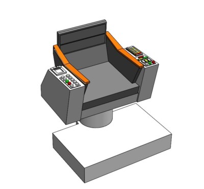 Star Trek TOS Captain's Chair for 28mm for action figures