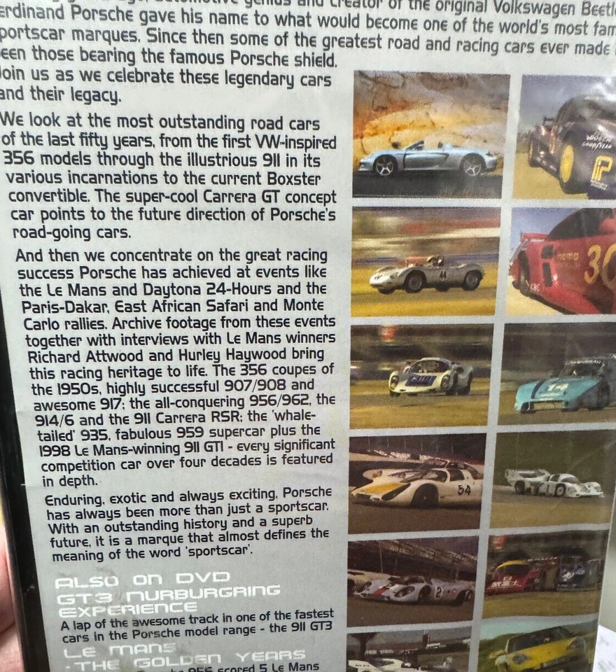 Porsche - The Legendary Cars DVD - NEW Sealed - A DUKE Production Sealed - Image 2 of 2