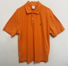 Brooks Brothers 346 Original Fit Polo Shirt Men LARGE Short Sleeve Orange Preppy