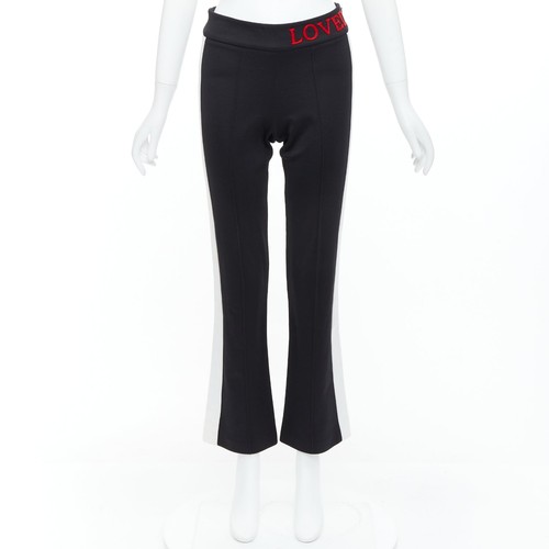 GUCCI LOVED red embroidered black piped flare track pants - Picture 9 of 9