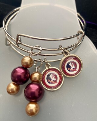 Florida State- Silvertone Expandable Bangle Charm Bracelet Choose ur ...