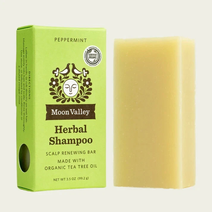 NEW Moon Valley Organics PEPPERMINT HERBAL SHAMPOO BAR