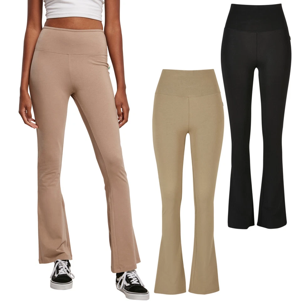 Urban Classics Ladies Organic Stretch Jersey Bootcut Leggings Biobaumwolle  - Bild 1 von 1
