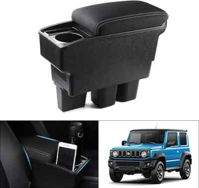 Auto Spec Car Armrest Console Box Gray Stitch Suzuki Current Jimny JB64W JB74W