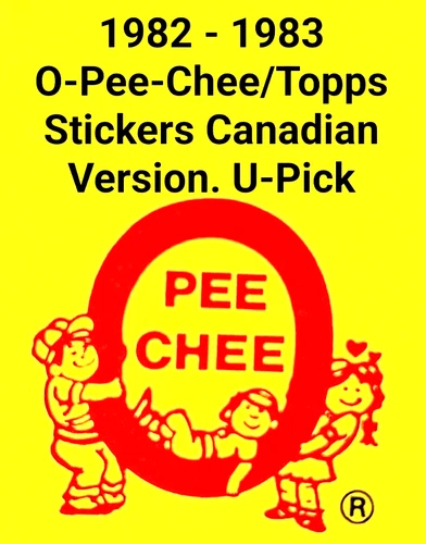 1982-83 O-Pee-Chee  HNL Hockey Stickers  OPC   U-Pick