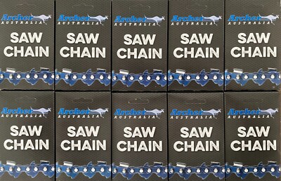 10 Pack Archer 20'' Chainsaw Chain 3/8'' Pitch 050 Gauge 72 Drive Link FULL CHISEL