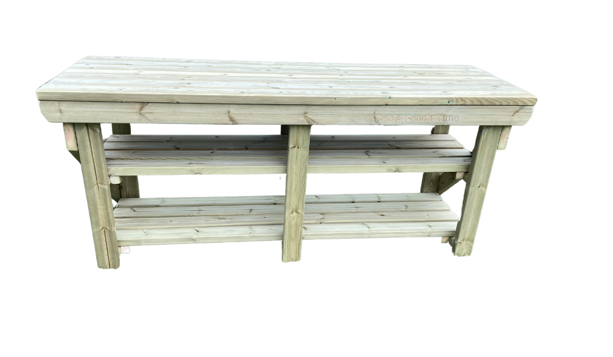 New! Heavy Duty Wooden Workbench Indoor, Outdoor Work Table