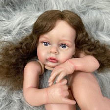 Muñeca Chloe Reborn pintada de 19" sin montar hágalo usted mismo kit ya enraizado muñeca piezas
