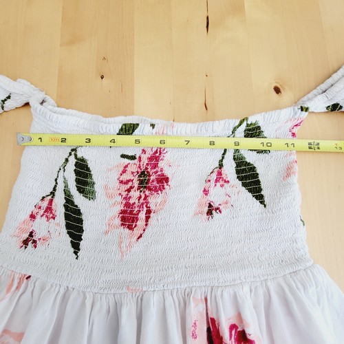 Feathers Boho Bandeau Ruched Bust Shirred Tube Top Strapless Floral Summer Shirt - Picture 6 of 6