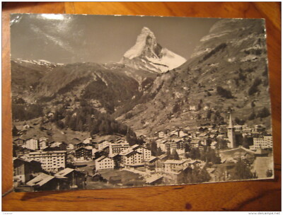 ZERMATT Matterhorn Cervin Mountain Mountains 1966 To Zurich Post Card VALAIS Wal