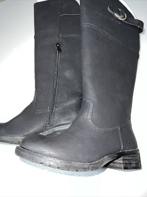 VOLATILE Black Tall Boots Zipper Buckle Size 6 US Carmi Very Volatile LA New