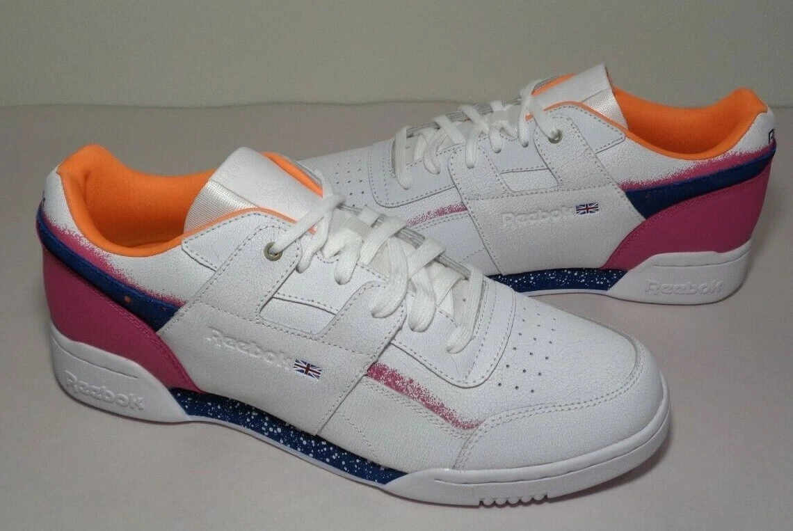Reebok Size 11 M WORKOUT PLUS MONTANA White Leather Sneakers New