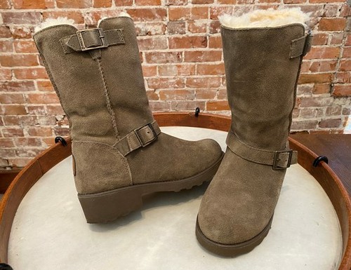 BEARPAW Aria Seal Brown Suede Engineer 