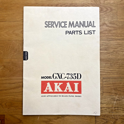 [BDA] - AKAI GXC-735D - ORIGINAL - Parts List / Service Manual