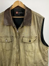Kakadu Traders Kelly Australia Concealed Carry Vest Brown-XXL CC Canvas Leather