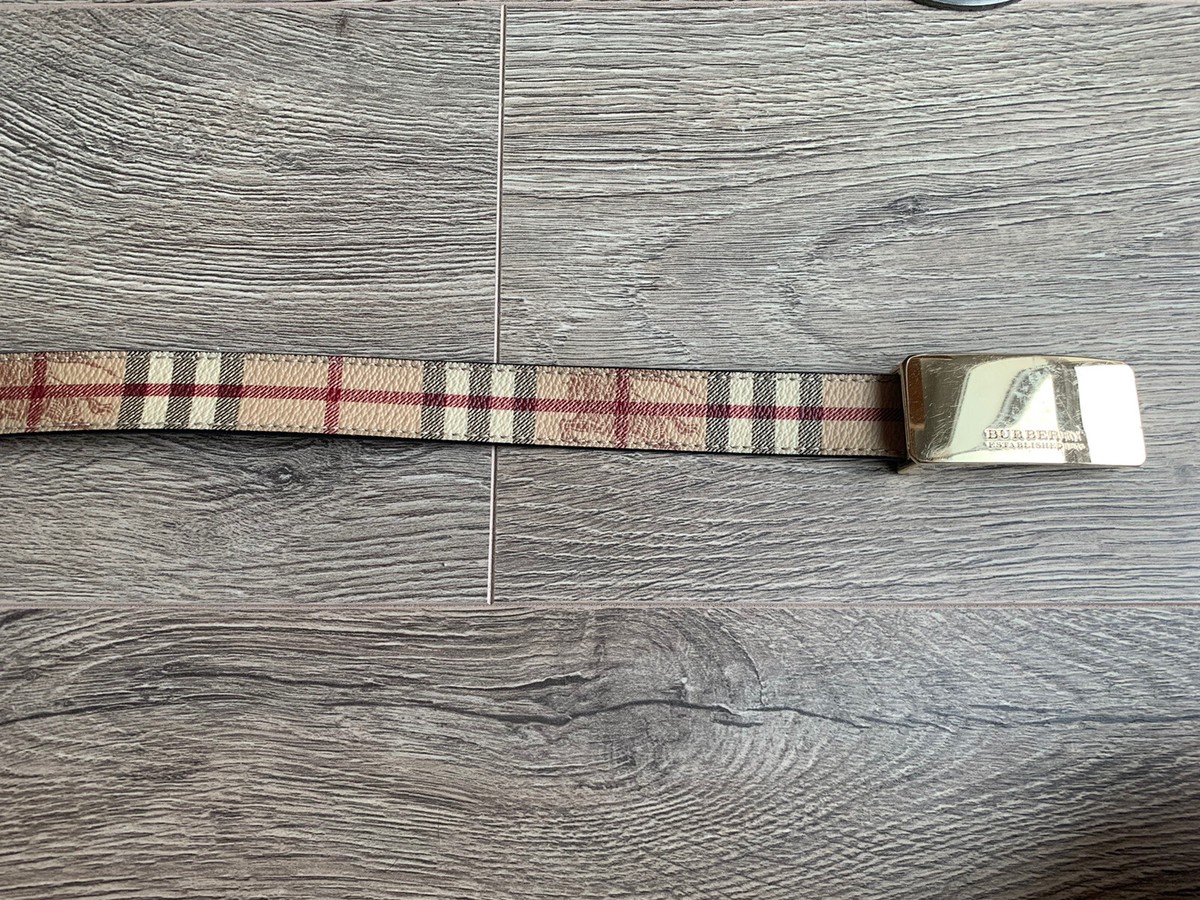 Authentic Burberry Haymarket Unisex Belt, Size 40 | eBay