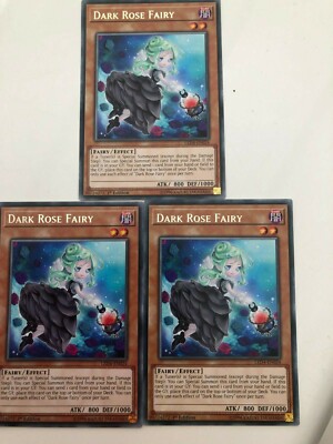 Yugioh Dunkle Rosenfee LED4-DE024 Rare NM x3 Play Set