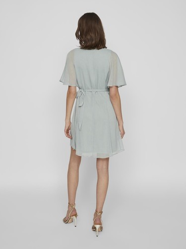 Mujeres Elegante Vestido Envoltura con Cinturón Corto Vestir VILARILO - Imagen 18 de 26