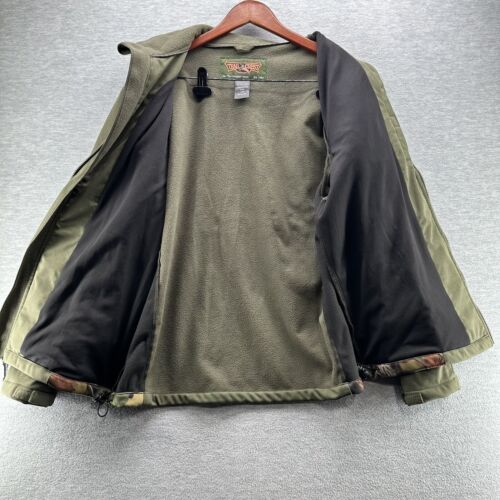 TRAIL CREST Men's Fleece Waterproof Full Zip Up Green & Camo Jacket Size Large - Picture 3 of 13