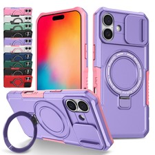 For iPhone 16 15 Pro Max 14 13 12 Mag safe Case Magnetic Ring Camera Lens Cover