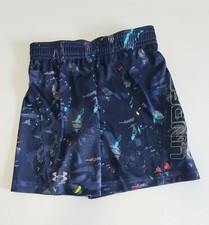 Under Armour Little Boys Grit Boost Shorts Blue Ink Sz 4 - NWT