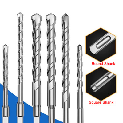 10mm Round/Square Shank Masonry Drill Bits Tipped Impact Driver Brick  Concrete