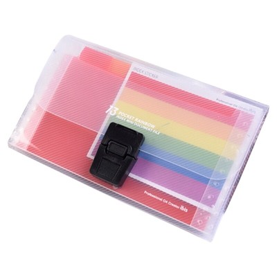 A6 Accordion Folder Multi-layer File Folder Document Organizer Buckle Closure