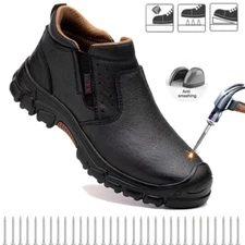 Men steel toe safety work shoe Composite toe Welder Boots Indestructible soles