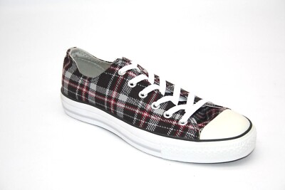 Converse All Star Chuck Taylor OX Low Top Plaid CHARCOAL/GRE105808F Sneakers Men