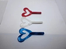 SELECT COLOR HERE 12 Qty 4" Glade Double Twin Twister Tail Grub Plastic Fishing