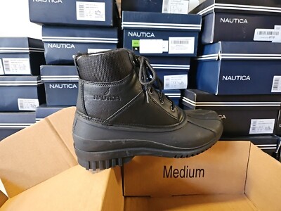 Nautica Nam-ARNO Black Lace Up Boots Men display picture 1
