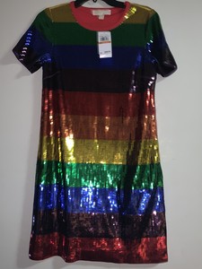 michael kors rainbow sequin dress
