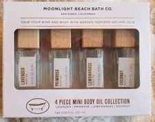 Moonlight Beach Bath Co. Body oil Kit Set Lavender Primrose Lemongrass Coconut