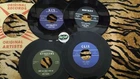 45 Re ✦ RARE 50s ROCKABILLY LOT OF 4 REPROS ✦ D.Tacker, L.Miley, R.Hines, J.Lee