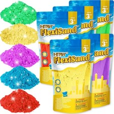 FlexiSand Value Pack 11lbs of 5 Colored Moldable Large, 5 Dark Colors