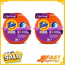 Tide PODS Liquid Laundry Detergent Packs, Spring Meadow Scent, 152 Count