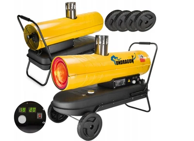 ONDRAGON Heizkanone 30kW Bauheizer Diesel Heizung Heizgebläse Ölheizgebläse mit Abgasrohr