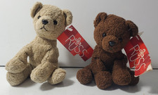 2 Russ Bears from the Past "Cubby" tan  Dark Brown 100301